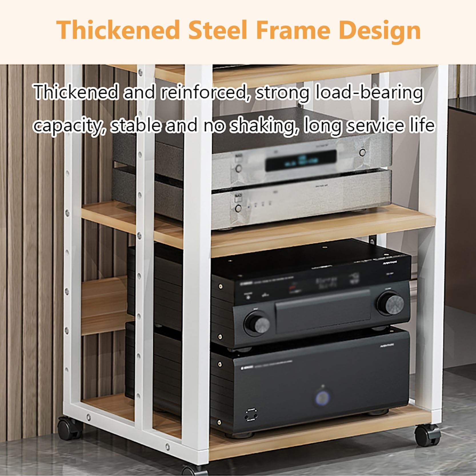 Moderno supporto per giradischi HiFi, elegante scaffale per fonografi, versatile, ad angolo, 50 x 40 x 89 cm, colore nero, perfetto per gli appassionati di audio e per l'arredamento della casa