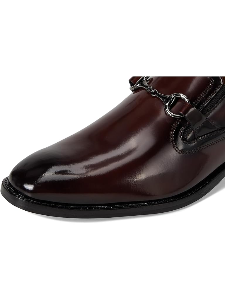 Burgundy Johnston & Murphy Richland Plain Toe Bit Loafers