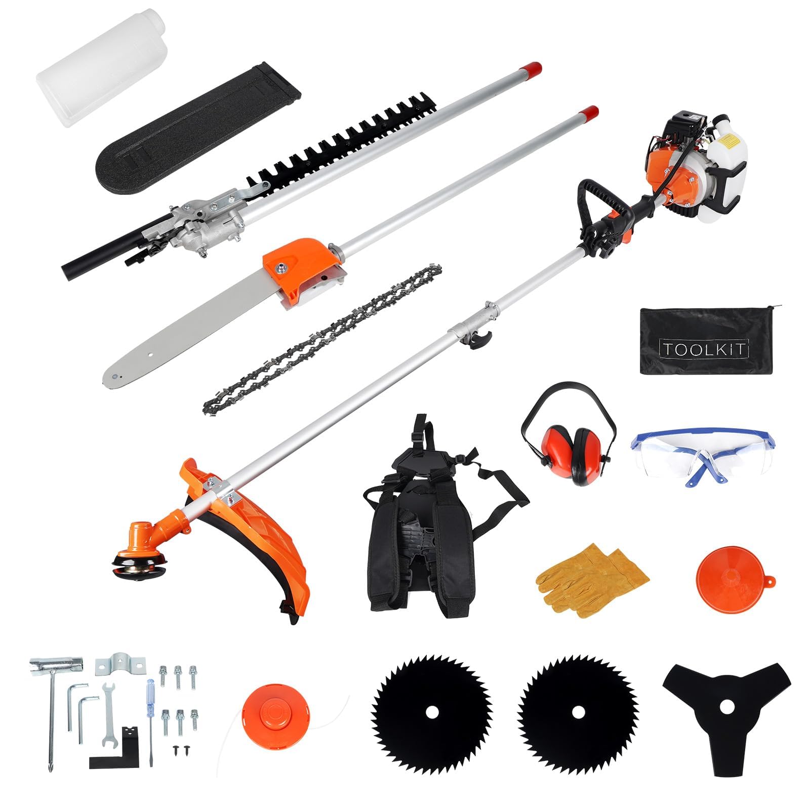 Amazon.com : 6 in 1 52cc Gas Weed Eater Trimmer, 2 Cycle Gas