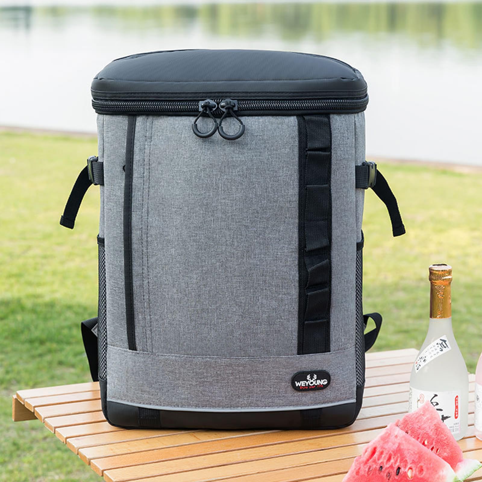 Zaino Frigo 30L, Zaino Termico, Borsa Termica Borsa Frigo, Zaino Termico Porta Pranzo, Zaino Termico con Lati Morbidi per Campeggio/BBQ/Attività Outdoor