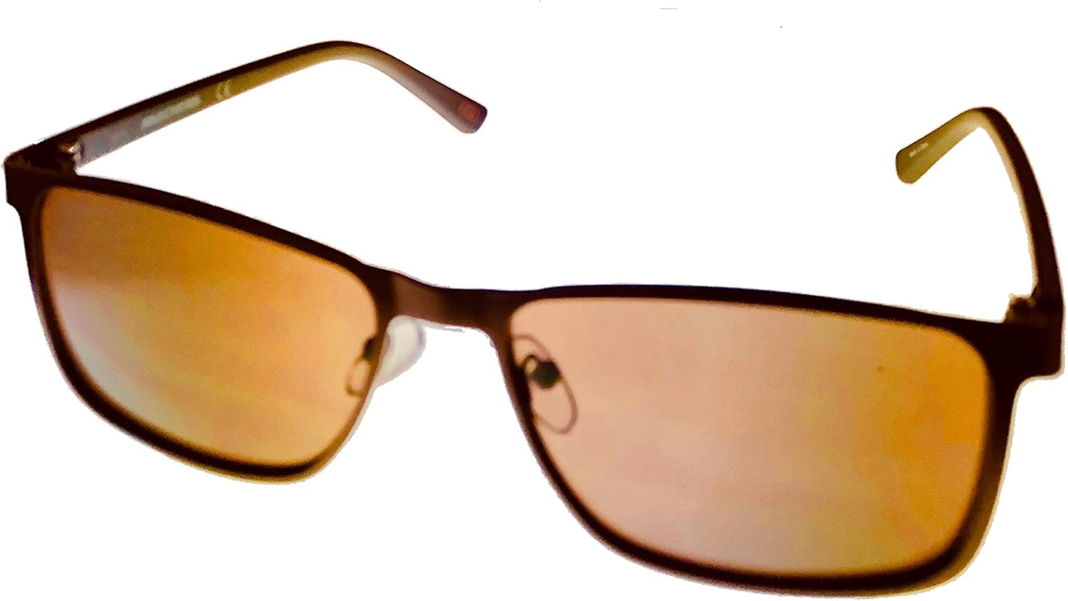Skechers Mens Matte Dark Brown Metal Rectangle Sunglass, Brown Lens SE8073. 49E