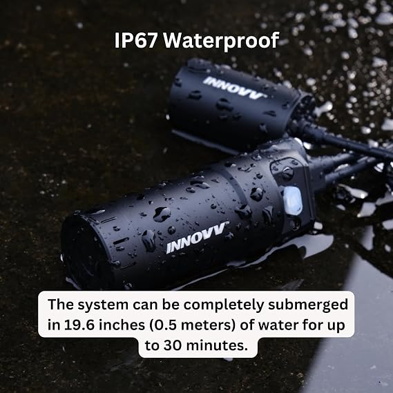 INNOVV K6 Motorcycle 2K QHD Dash Cam, Dual STARVIS IMX335 IMX307, 2K+1080P Front & Rear, 2 Channel 30FPS, F2.0 Aperture, 140 Wide Angle, WiFi, IP67 Waterproof, 3-Axis 360 Rotation, Support 256GB Max