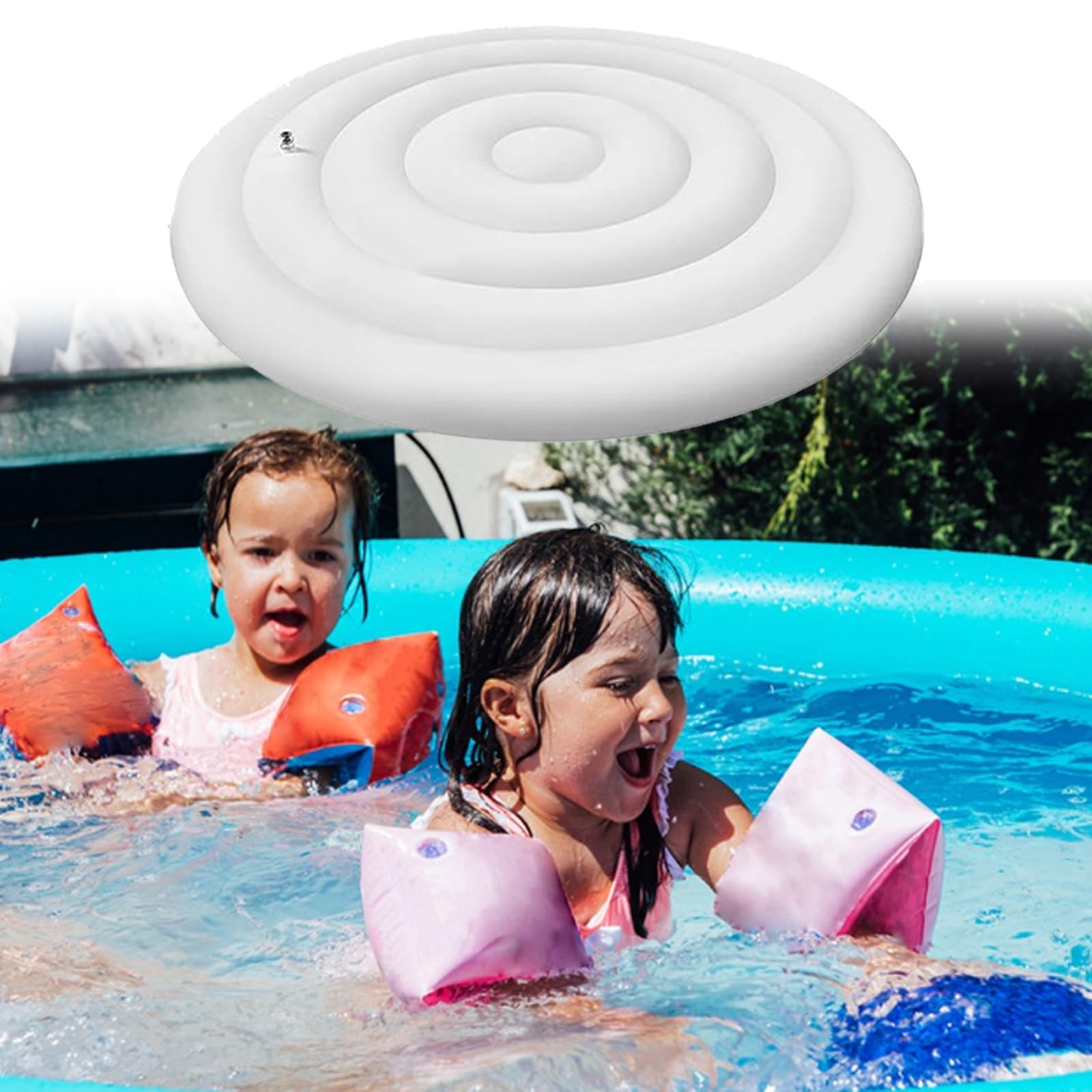 Couvercle Gonflable Rond, Bâche De Piscine Ronde 145 CM Housse De Gonflable Ronde BâChe Ronde Couverture Imperméables Et Antipoussière CoupeVent