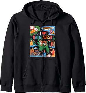 I Love Bangladesh Proud Bangladeshi Roots Culture Zip Hoodie