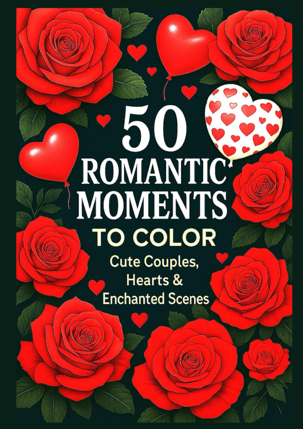 50 Romantic Moments to Color: 50 Romantic Moments to Color – Cute Couples, Lovely Hearts & Enchanting Fairy Scenes