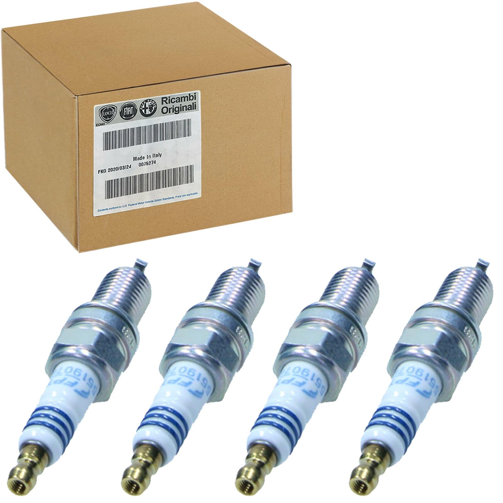 4x Zündkerze | 4x 55190788 passend für 1.2+1.4 Punto Panda 169 199 500 Mito