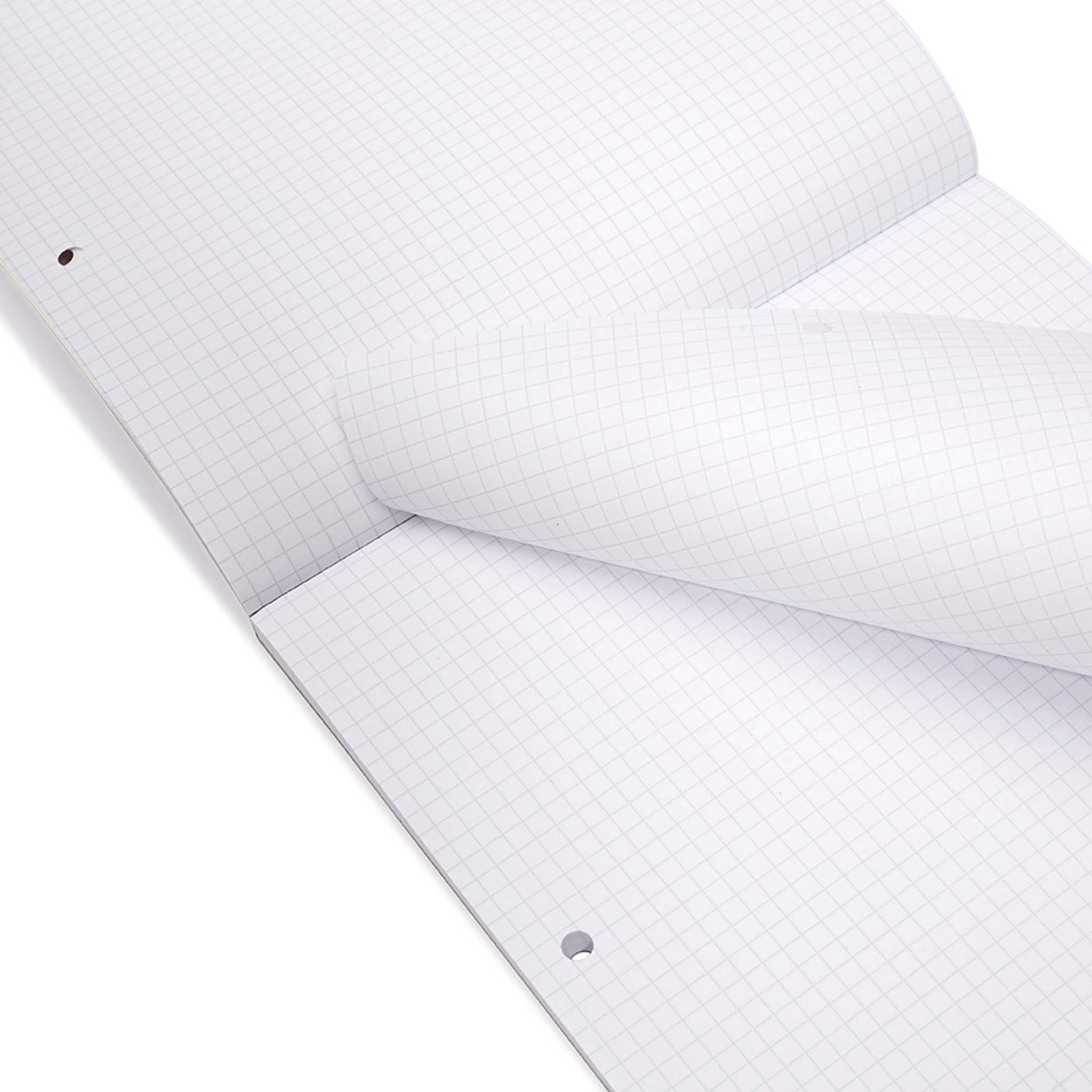RHINO A4 Refill Pad, Writing Pad, 160 Page / 5mm Squared, 6 Pack, White Hole Punched Top Binding Writing Paper - Image 3