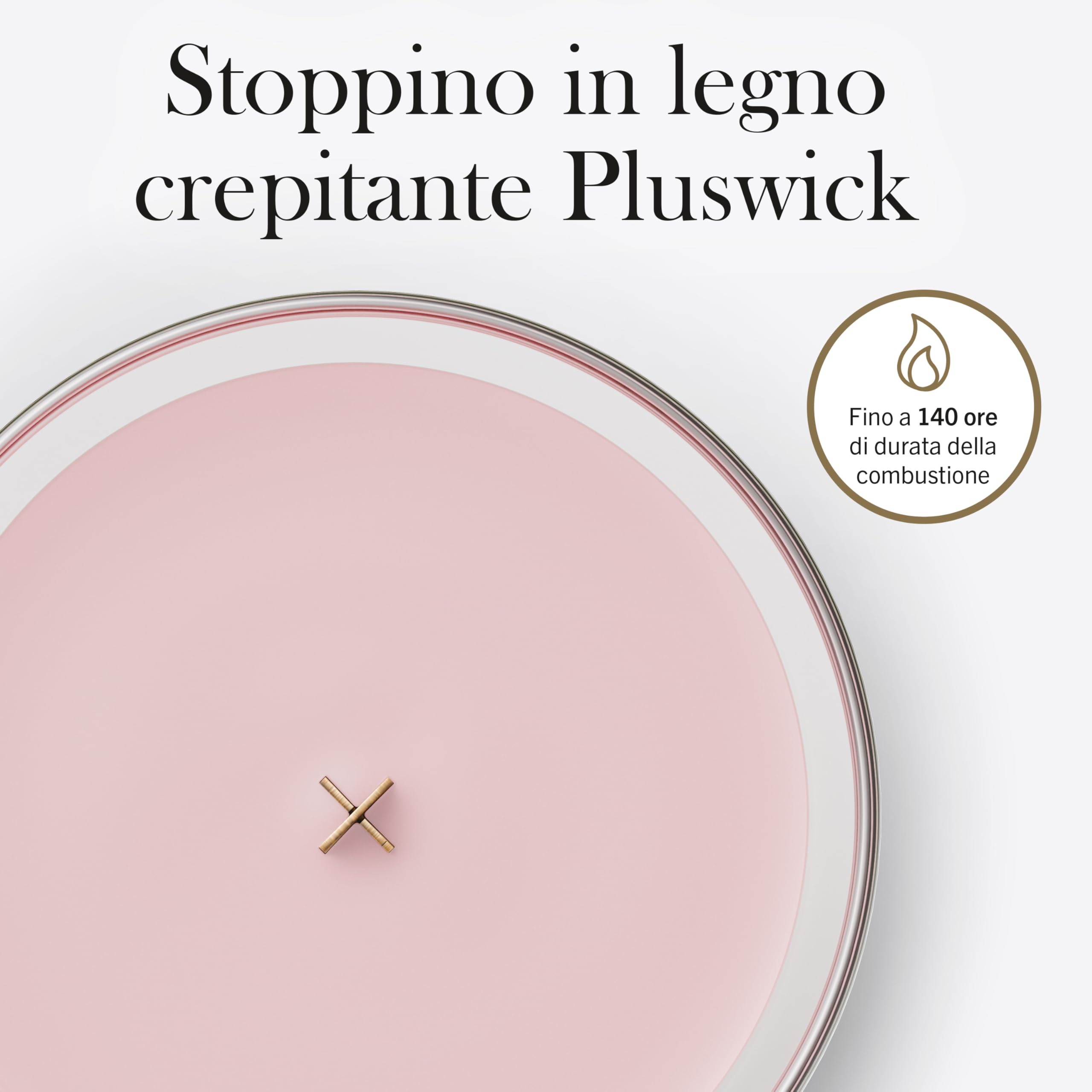 WoodWick Candela profumata | Candela a clessidra grande | Rose Blush | Regali perfetti per donne