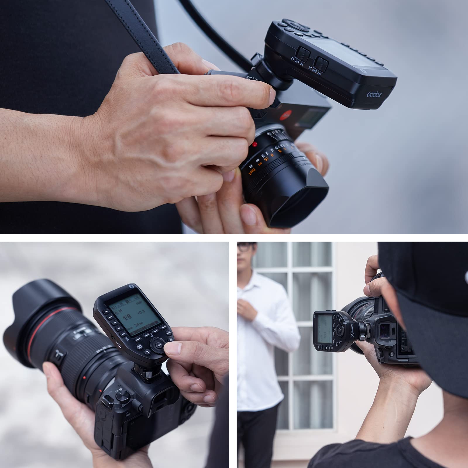 Godox XproII-O Flash Trigger Cámara inalámbrica Flash Disparador LCD Display Transmisor inalámbrico TTL 2,4 G HSS 1/8000S conexión Bluetooth para cámaras Olympus Panasonic DSLR