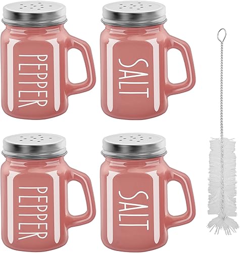 Miniatura 7 de 2 botellas de vidrio para especias de 4 onzas, saleros, botellas de especias para el hogar, salero y pimentero, tarro de condimentos multiusos para