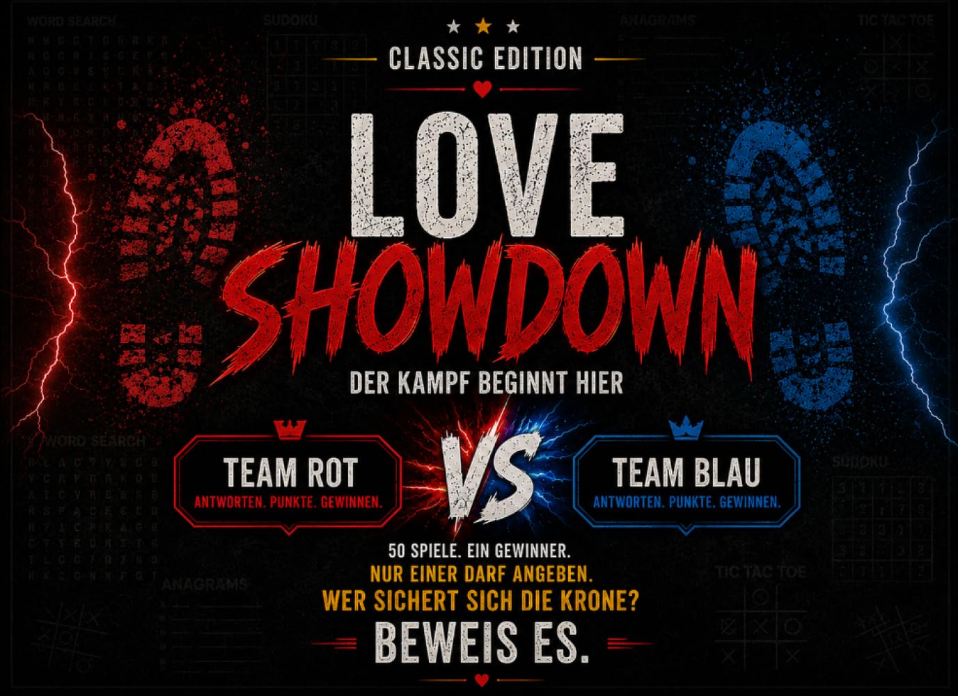 Love Showdown: 50 Spiele, ein Gewinner. Das ultimative Kampfbuch für Paare, die gerne gegeneinander antreten