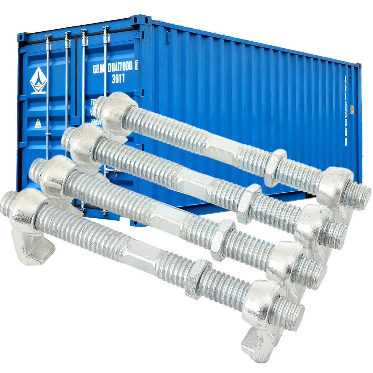 Cdzhltg 4 Pack Shipping Container Bridge Clamps 380Mm Bridge Fittings Clamp To Connect Shipping Containers Together, 100Kn (22,480Lbs) Load Capacity