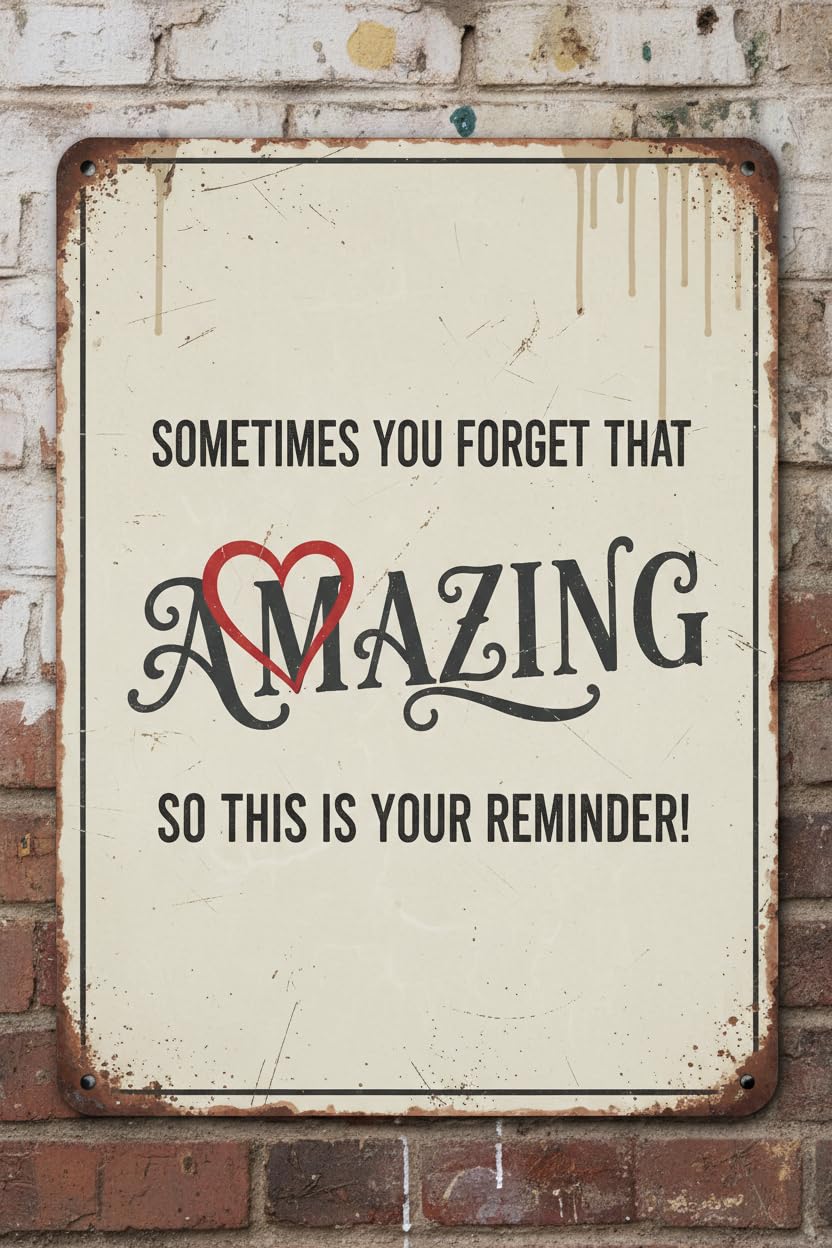 You Are Amazing Motivational Wood Plaque Desk Sign, 8x12 Inch