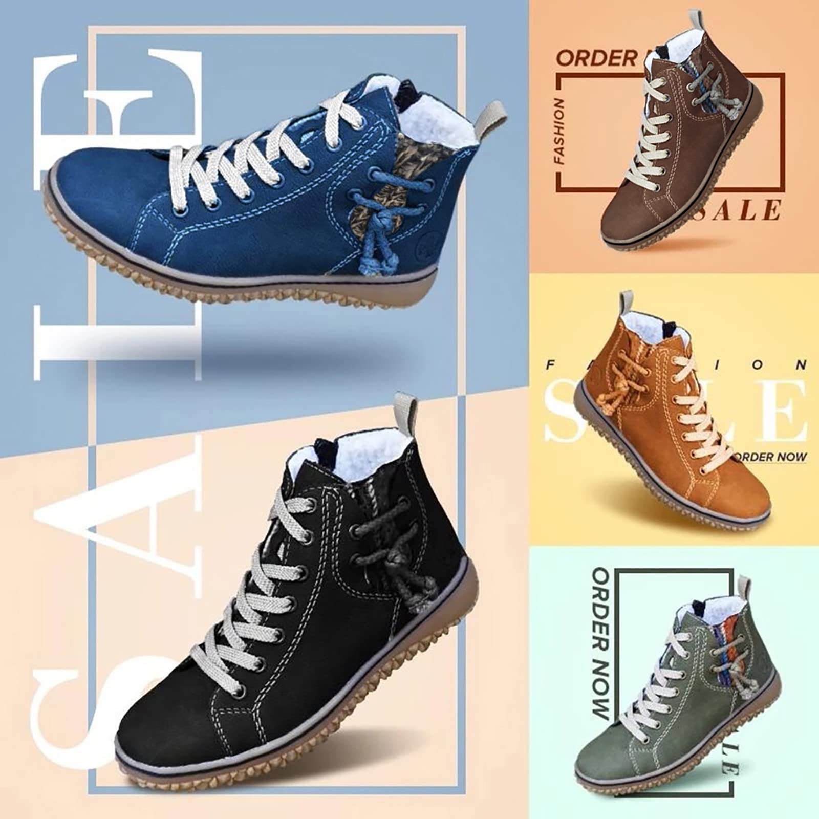 Botas de invierno mujer forradas moto trabajo senderismo trekking