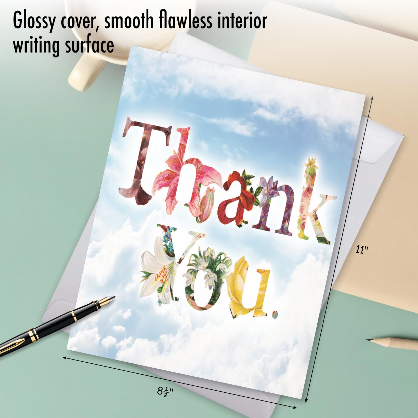 サチページ　いつもありがとうございます^ ^ Amazon.com : The Best Card Company - 1 Flower Thank You Greeting