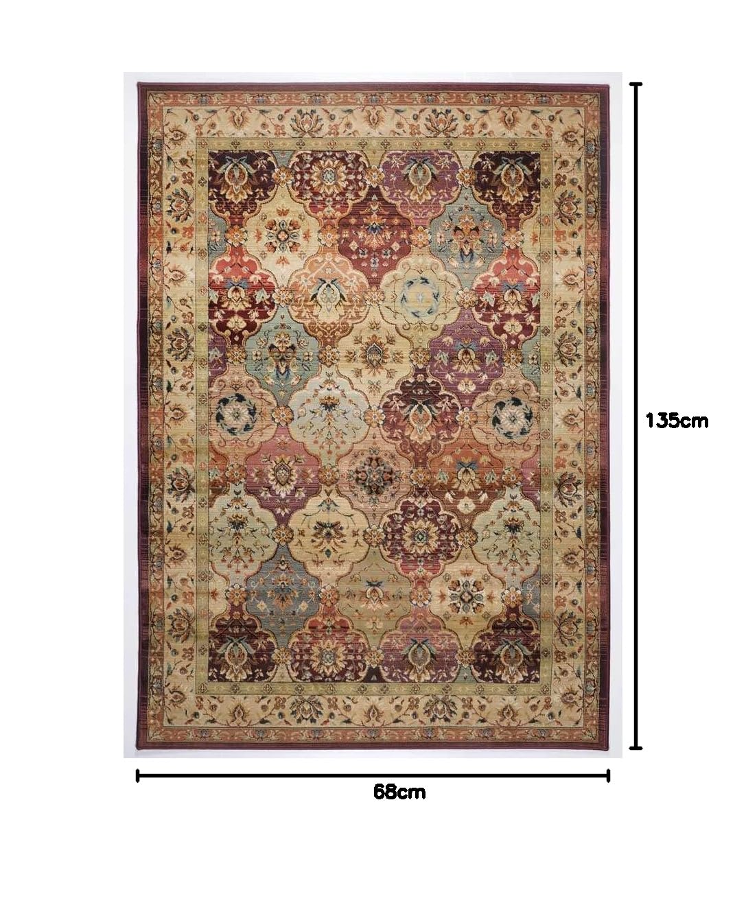 Theko Sona-Lux Tapis classique rouge multicolore