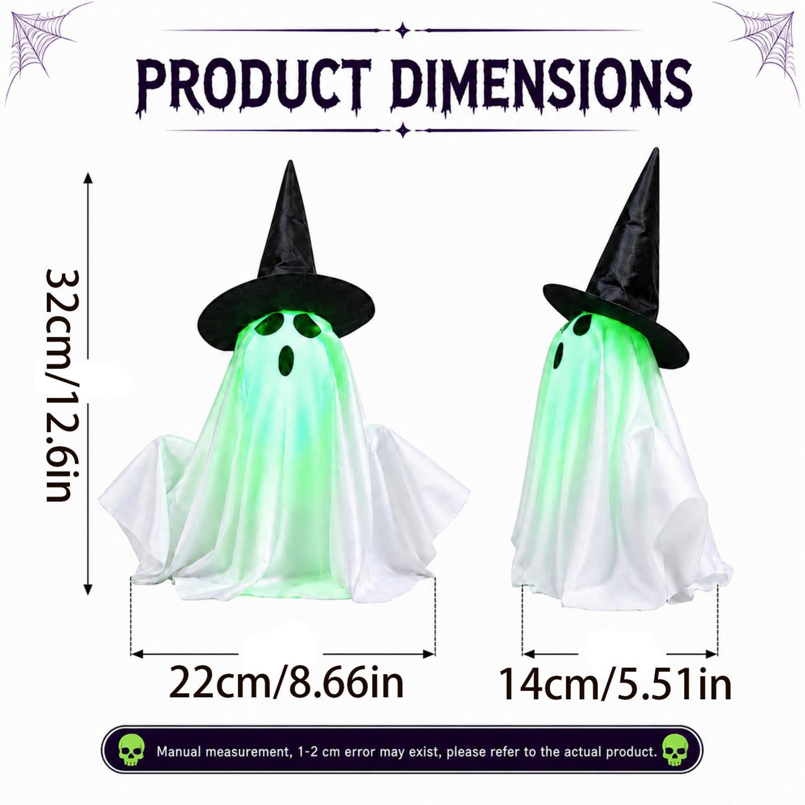 Dekoracja Halloween duch urocza świecąca statuetka dekoracja