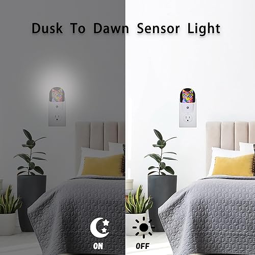 Miniatura 5 de Luces nocturnas coloridas con forma de gato enchufables a la pared para habitación de niñas y niños, lámpara LED de luz nocturna con sensor de