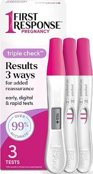 First Response Triple Check Pregnancy Test 3 ct. | Early Result Test, Digital Pregnancy Test, Rapid Result Test, Over 99% Accurate*