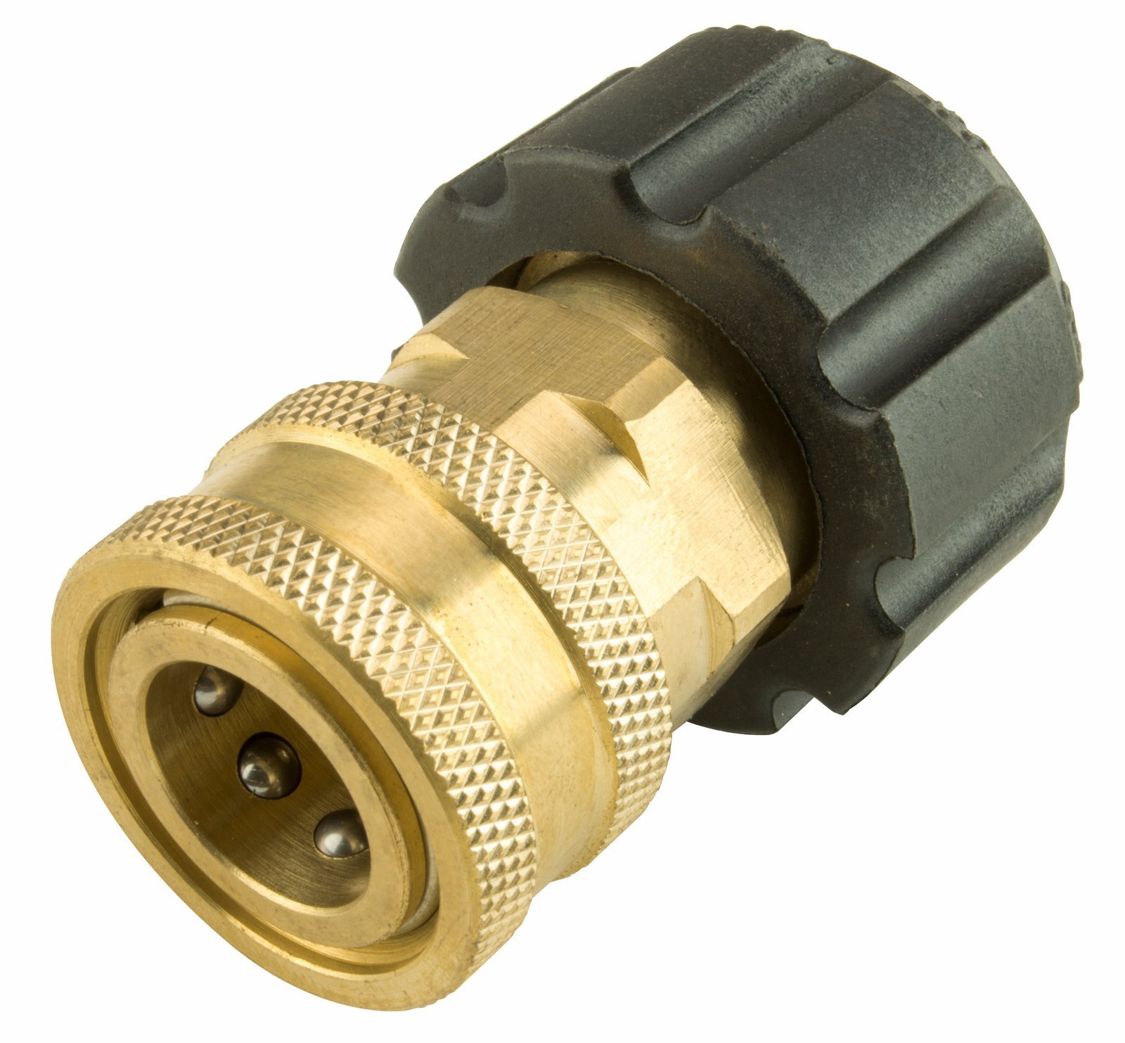 JB Industries Quick Coupler, 1/4 in Mx 5/16 in F, 0 Deg
