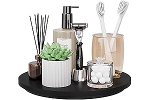 Bamboo Lazy Susan Bathroom Home Decor & Vanity Display