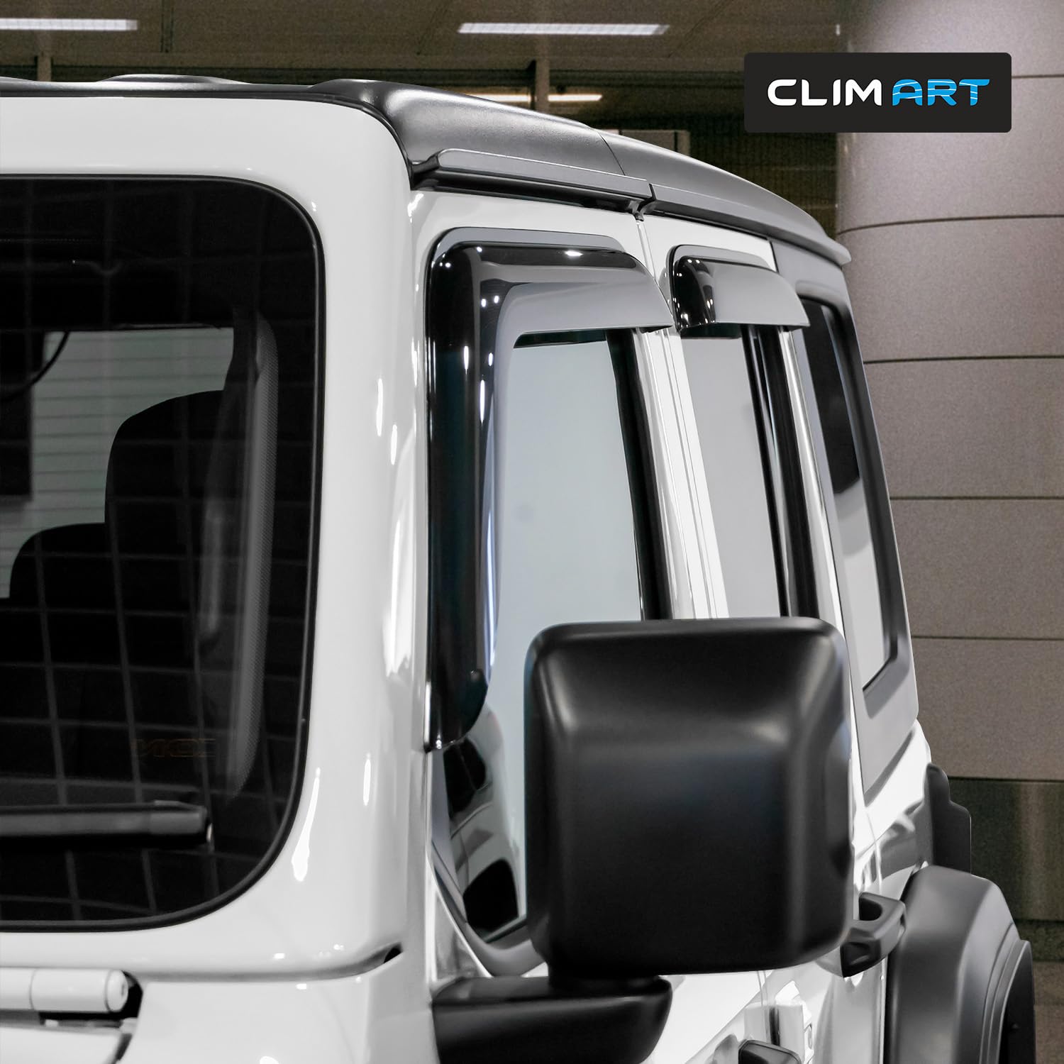 CLIM ART Windabweiser für/kompatible mit Jeep Wrangler 18-26 - Klebe 4 St.
