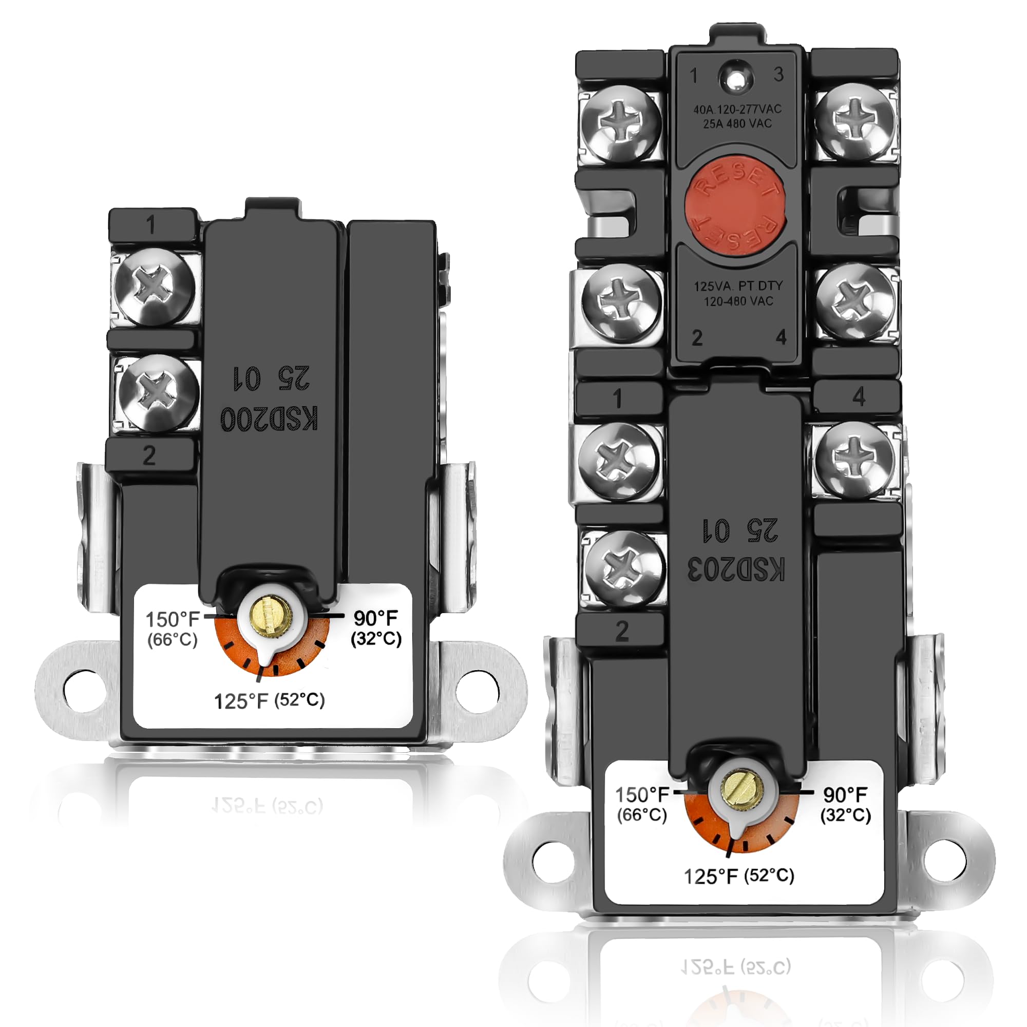 Termostato para calentador de agua EWH 00. Termostato eléctrico para calentador de agua de doble elemento. Incluye termostato de elemento superior e inferior. Piezas de repuesto para calentador de agua. Compatible con la mayoría de los calentadores de agua.
