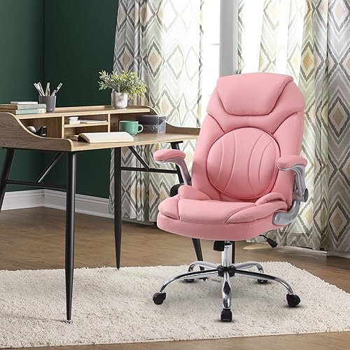 Miniatura 8 de Comermax Sillas de oficina ejecutivas ergonómicas con soporte lumbar ajustable, silla de gestión mecedora de 90-120, sillas de escritorio giratorias