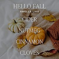 Vista 3 de Sweet Water Decor Hello Fall Candle - Cinnamon Apples & Clove Autumn Fall Scented Candle for Home Decor - 100% Cotton Wick Soy Wax Candles with 40