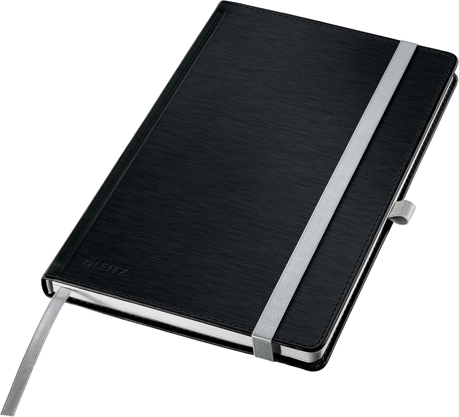 Leitz Style A5 not defteri, kareli, sert kapaklı, 160 sayfa, 80 yaprak, FSC sertifikalı 100 g/m² kağıt, kilit ve yer imi, ofis ve ev ofis için, siyah, 44861094