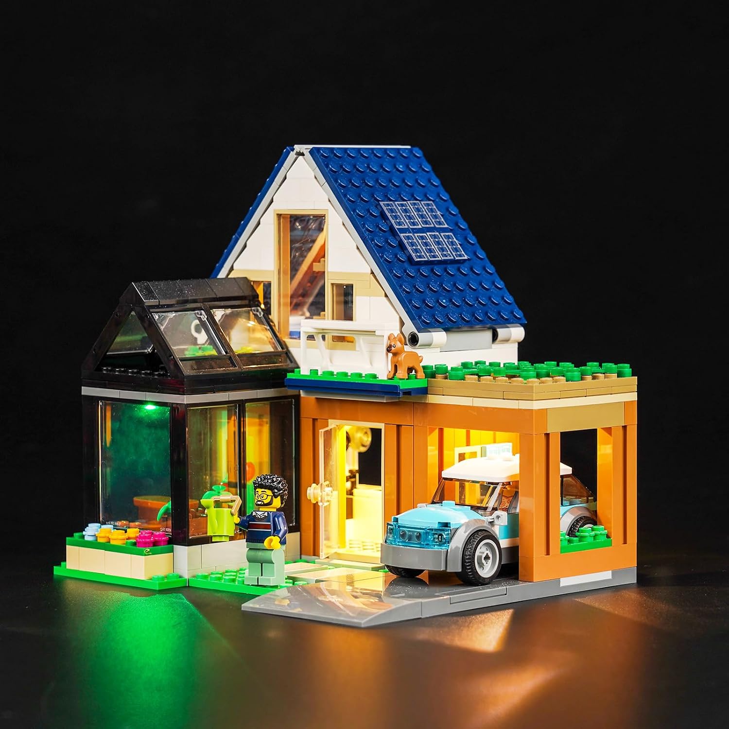 VONADO LED Light Kit Compatible with LEGO City Family House and Electric Car 60398, Creative Lighting Set Accessories Compatible with LEGO 60398 Building Set (Lights Only, No Models)