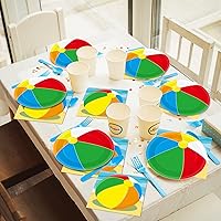 Vista 7 de Juego de 50 servilletas desechables para fiesta de playa, para verano, para piscina, suministros de decoración de playa, fiesta de cumpleaños