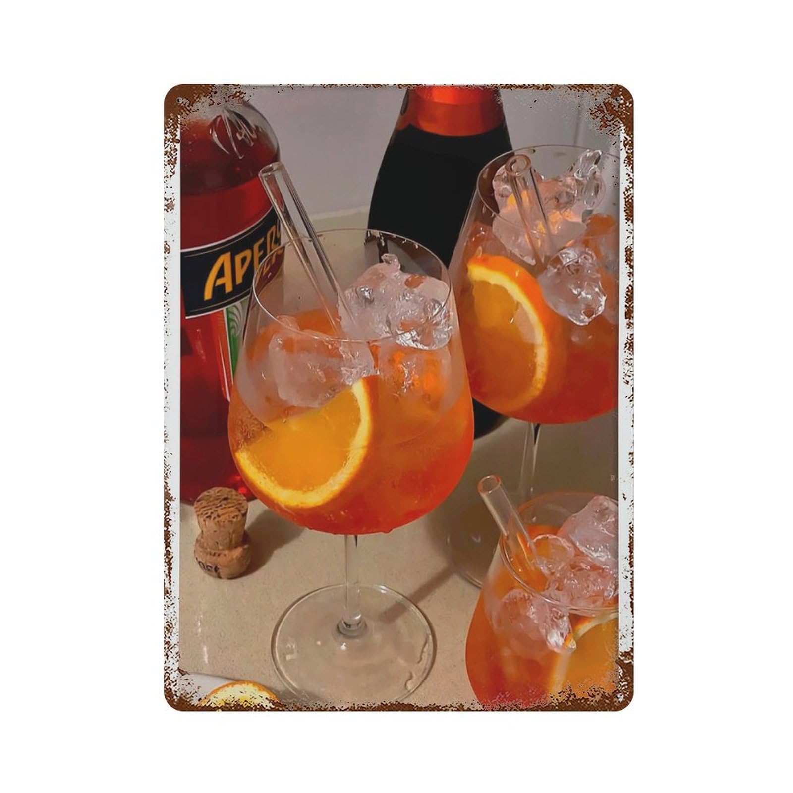 xiaoxiaoshen Aperol Spritz Cocktail Bar C1 Wall Decor Art Metal Tin Poster Modern Home Decor Art Home Bar Shop Decorations Vintage Sign 40x30cm