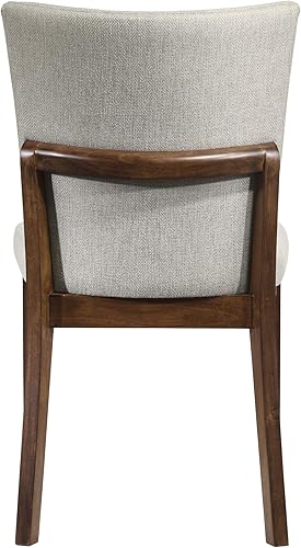 Miniatura 5 de Juego de 2 sillas de comedor de madera curvadas modernas de mediados de siglo con asiento y respaldo tapizados, juego de 2 para cocina, comedor,