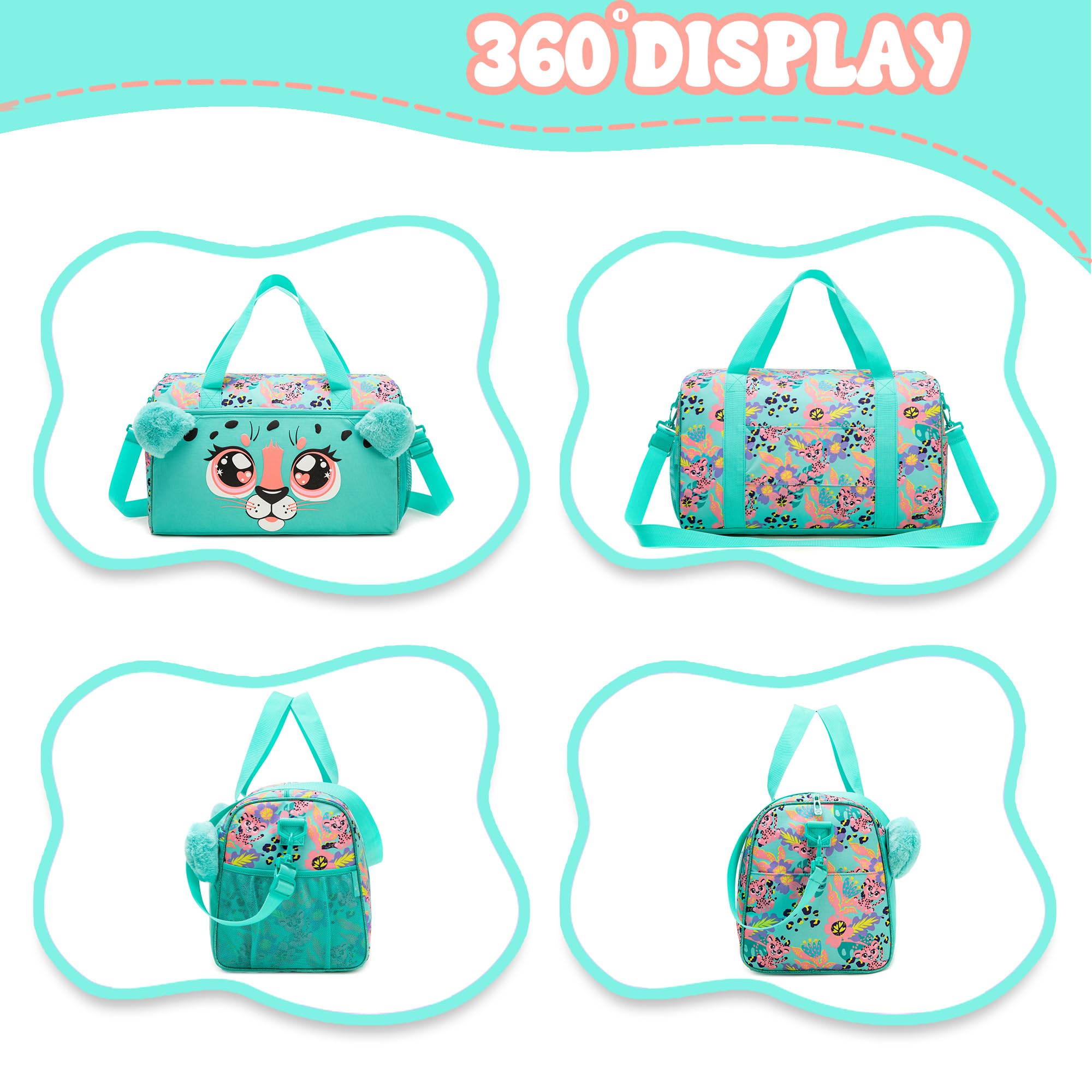 HTgroce Maleta de Viaje Cabina Infantil Equipaje de Mano Bolsa Deporte Niña. 2 Ruedas