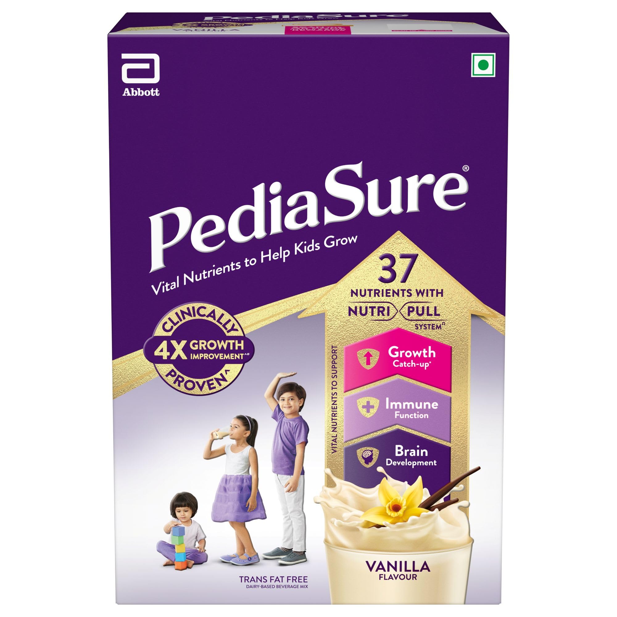 Pediasure Health and Nutrition Drink Powder 1kg, Vanilla Delight Flavour, Complete & Balanced Nutrition for Kids Growth, Supp