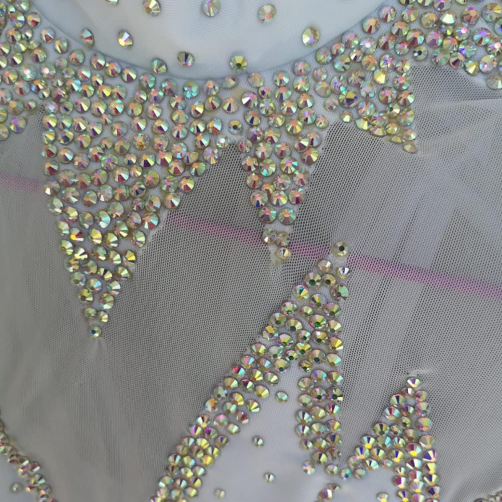 Ice Skating Competition Wear Figure Skating Dress Girls Women Crystals Costume Roller Skate Dress Handmade