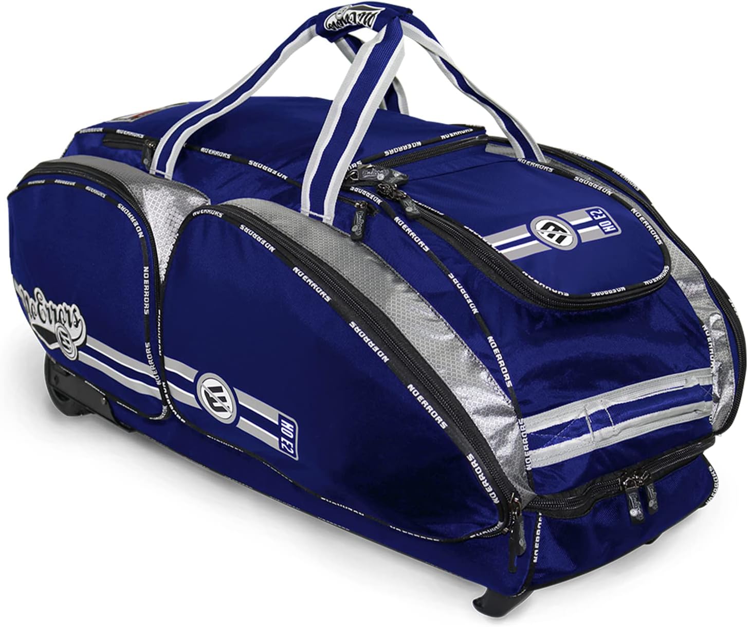 No Errors NO E2 Wheeled Catchers Gear Bag - Large Baseball and Softball Bag for Catcher’s Equipment with Fatboy Wheels