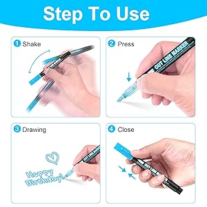 Double Line Outline Markers, 48Colors Super Squiggles Shimmer Outline Marker Pen Set, Self Outline Metallic Markers Glitter Writing Drawing Pens for Birthday Greeting Card, Doodling, DIY Art Crafts