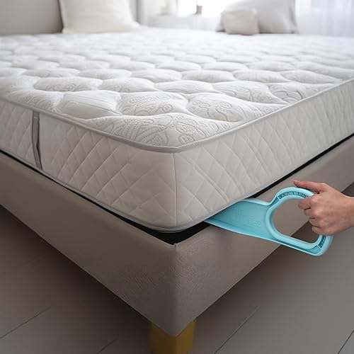 Miniatura 9 de El fabricante original fabricado en Estados Unidos  Paquete de 2 herramientas Bed MadeEZ para cama y levantador de colchón ayudan a levantar y