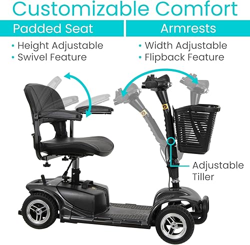 Miniatura 7 de Vive Patín de movilidad de 4 ruedas, alimentado por electricidad