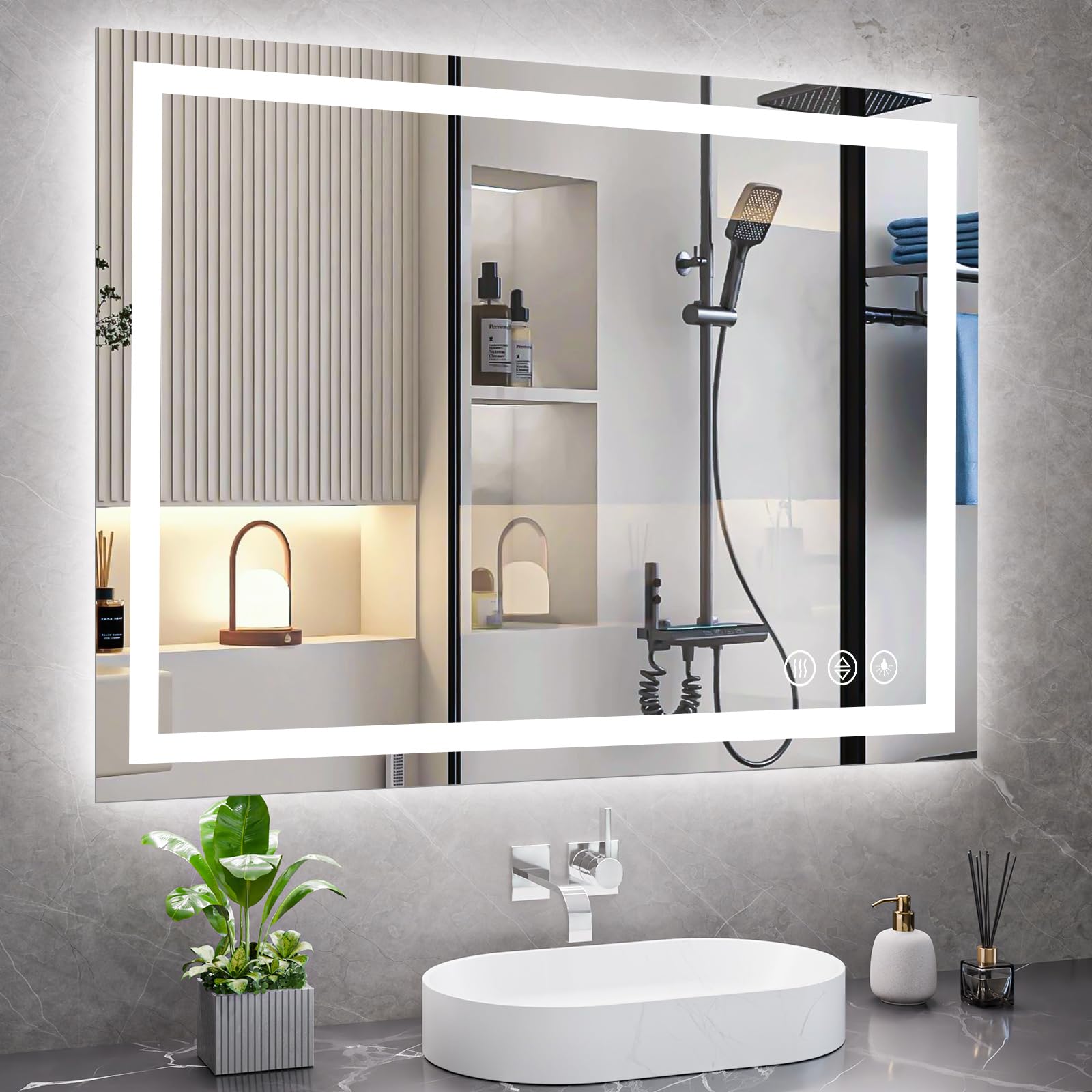 Koonmi 36x48 LED Mirror