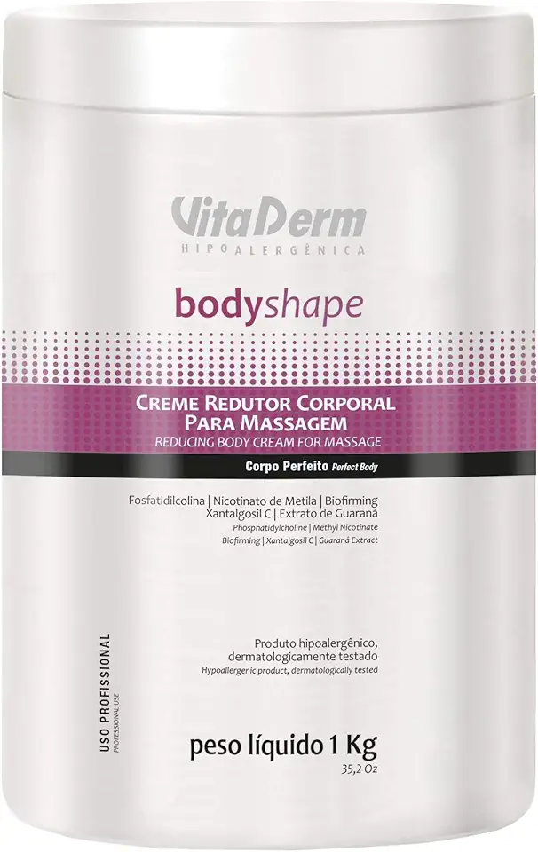 Vitaderm Creme Redutor Corporal Para Massagem Body Shape 1Kg