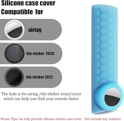 Miniatura 3 de CT-RC1US-21 - Cubierta para control remoto con agujero para Airtag y adhesivo para azulejos (brilla en la oscuridad) compatible con control remoto