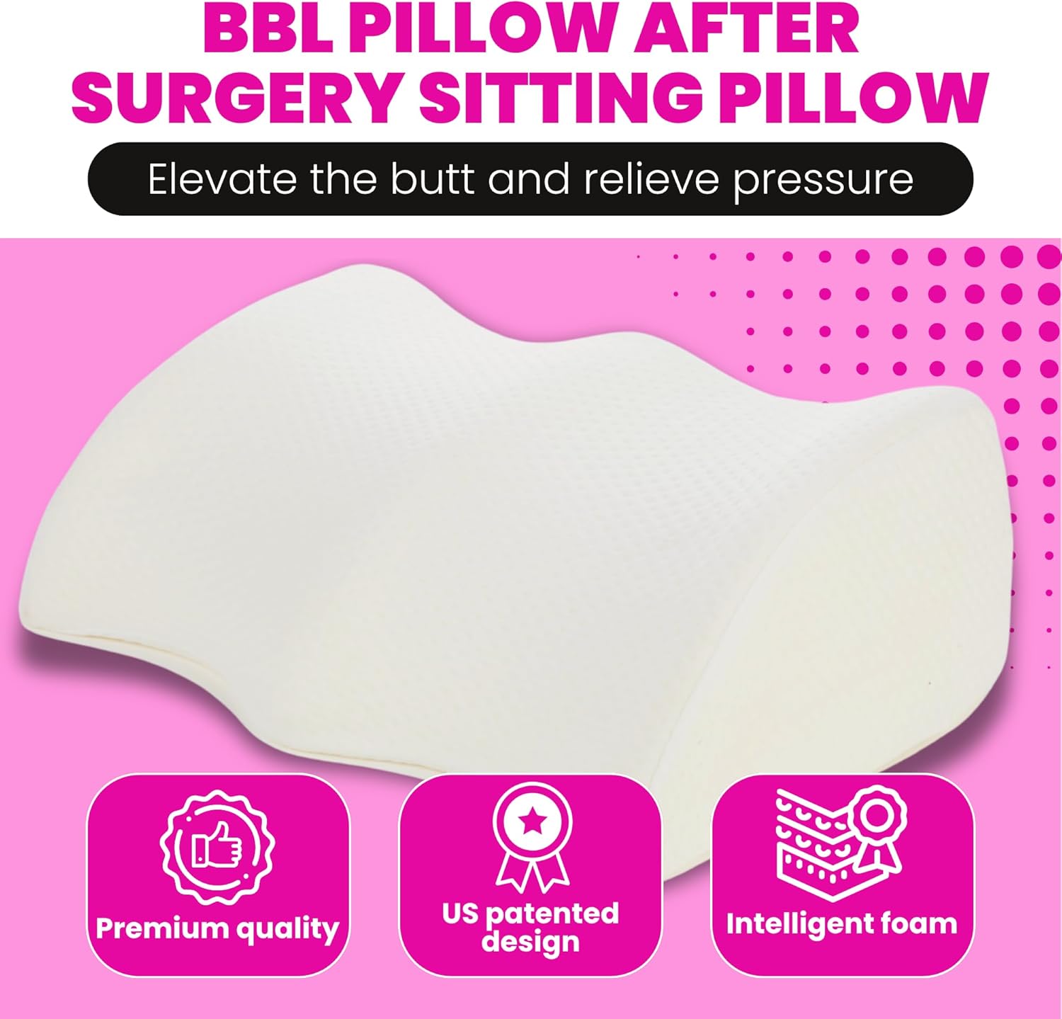 XXL BBL Pillow After Surgery Lifting Cushions, Soft Brazilian Butt Lift Pillow After Surgery, Post Surgery Pillows BBL Recovery Must Haves, Butt Pillows for Sitting After Surgerys - Image 3