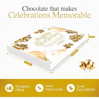 Chocoluxe Co Chocolate Birthday Gift For Men | Filled with Dairy Milk Selections | Birthday Gift for Him, Men's Birthdays - Dad, Boyfriend, Son, Husband | Letterbox Friendly Chocolate Hamper Box