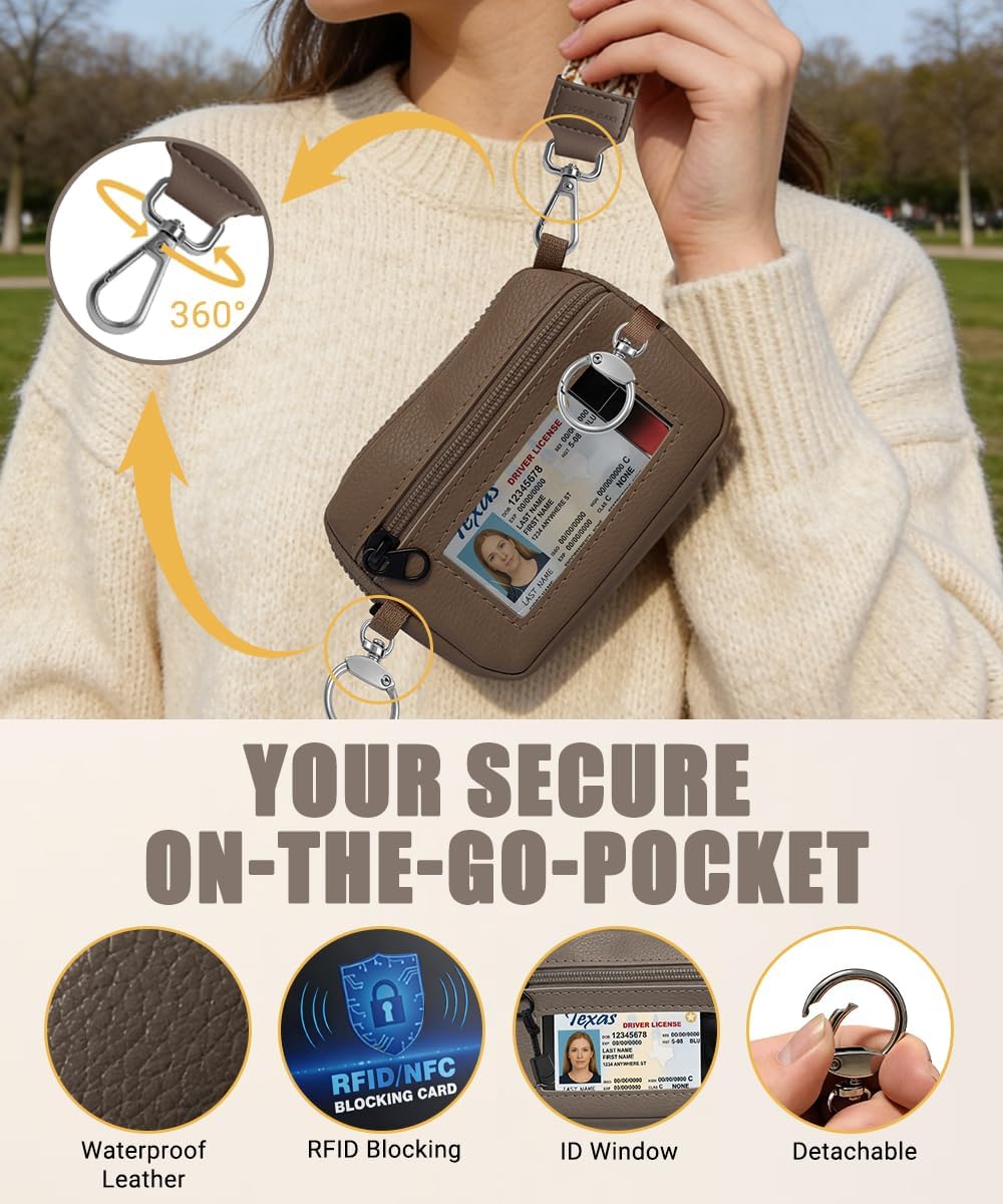 Phone Lanyard Crossbody with RFID Wallet & Eyeglass Holder, Anti-Theft Cell Phone Strap for Travel, Universal