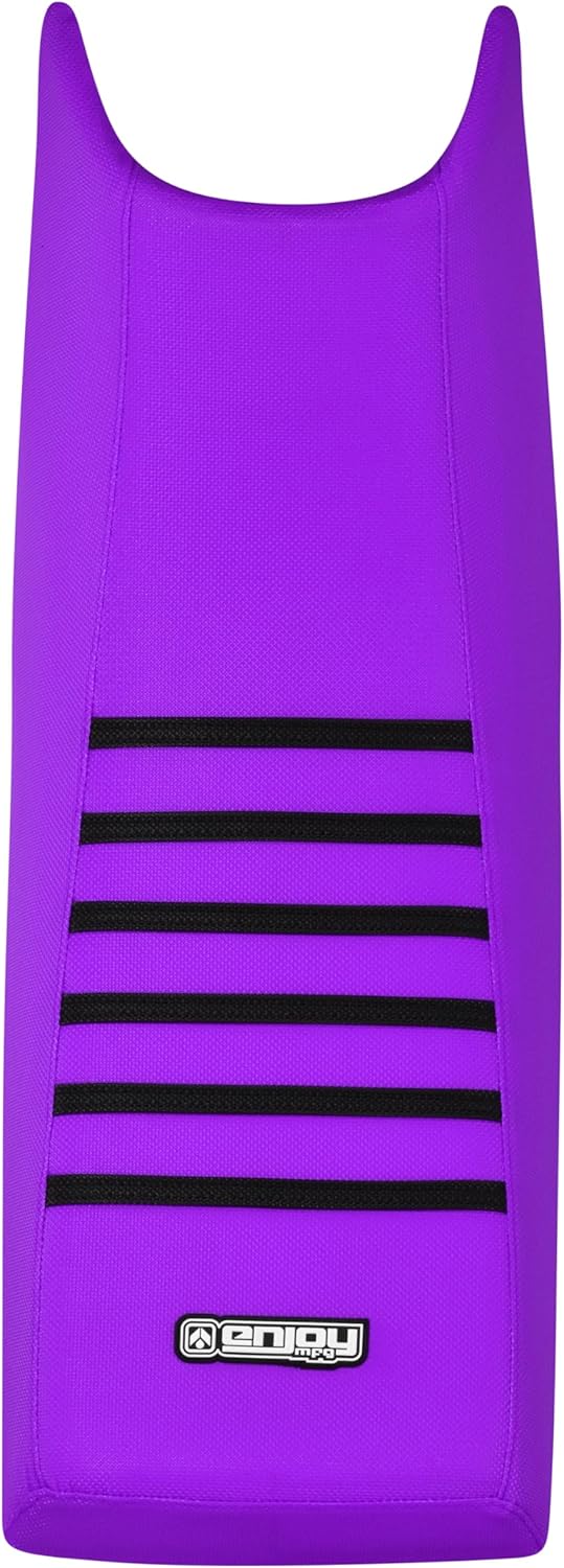 Enjoy Mfg Seat Cover - Compatible with Yamaha 1986-2004 Warrior Quad ATV - Black Ribs - #111 (All Purple with Black Ribs)