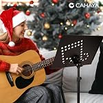 CAHAYA Support pour partitions Portable : 2 en 1 Support musical & Support de livre de bureau avec sac de transport pliable pour partition Guitare Saxophone Ukulele