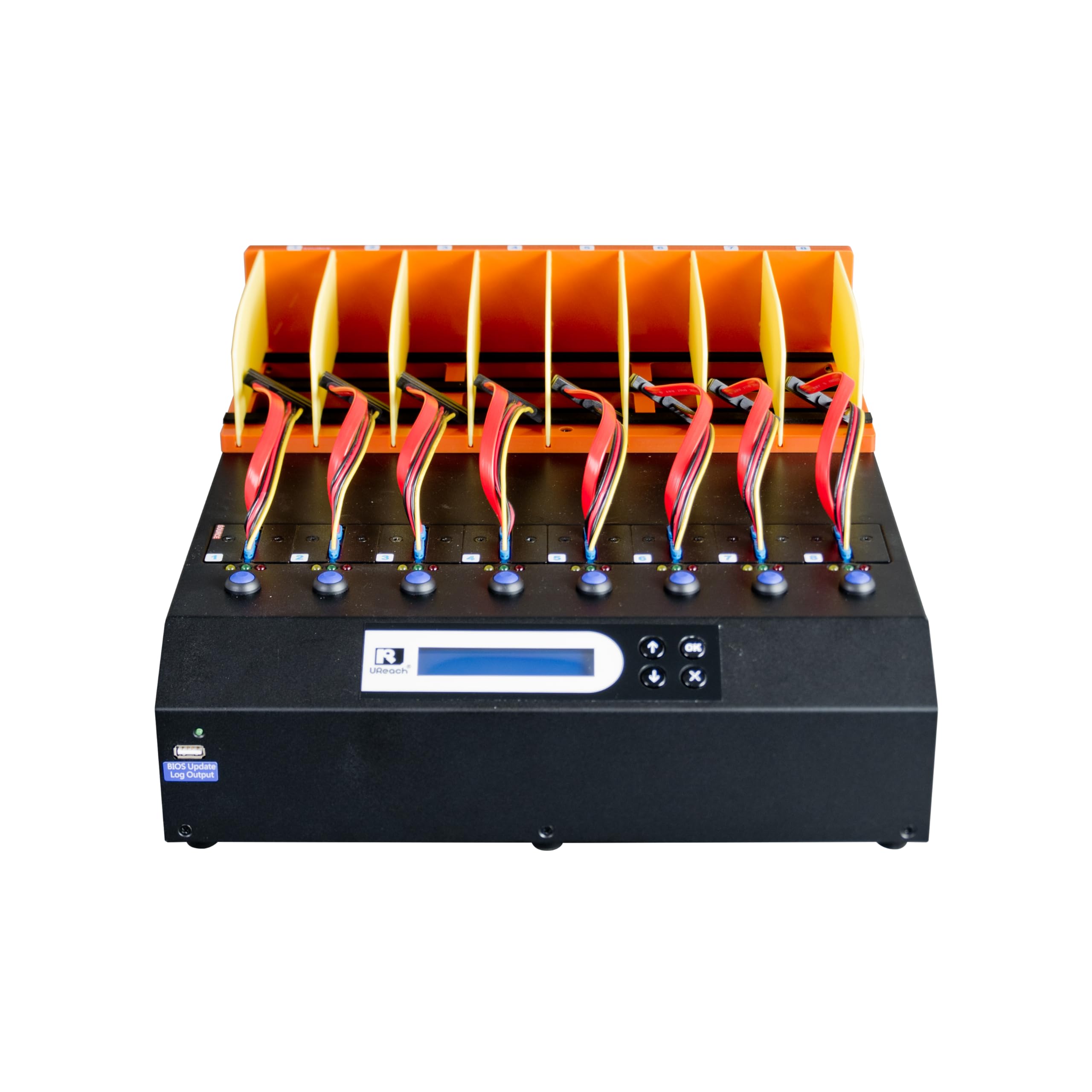 U-Reach 1 to 7 MTS-SAS Series SAS & SATA HDD/SSD Duplicator and Sanitizer - MTS-800SASN
